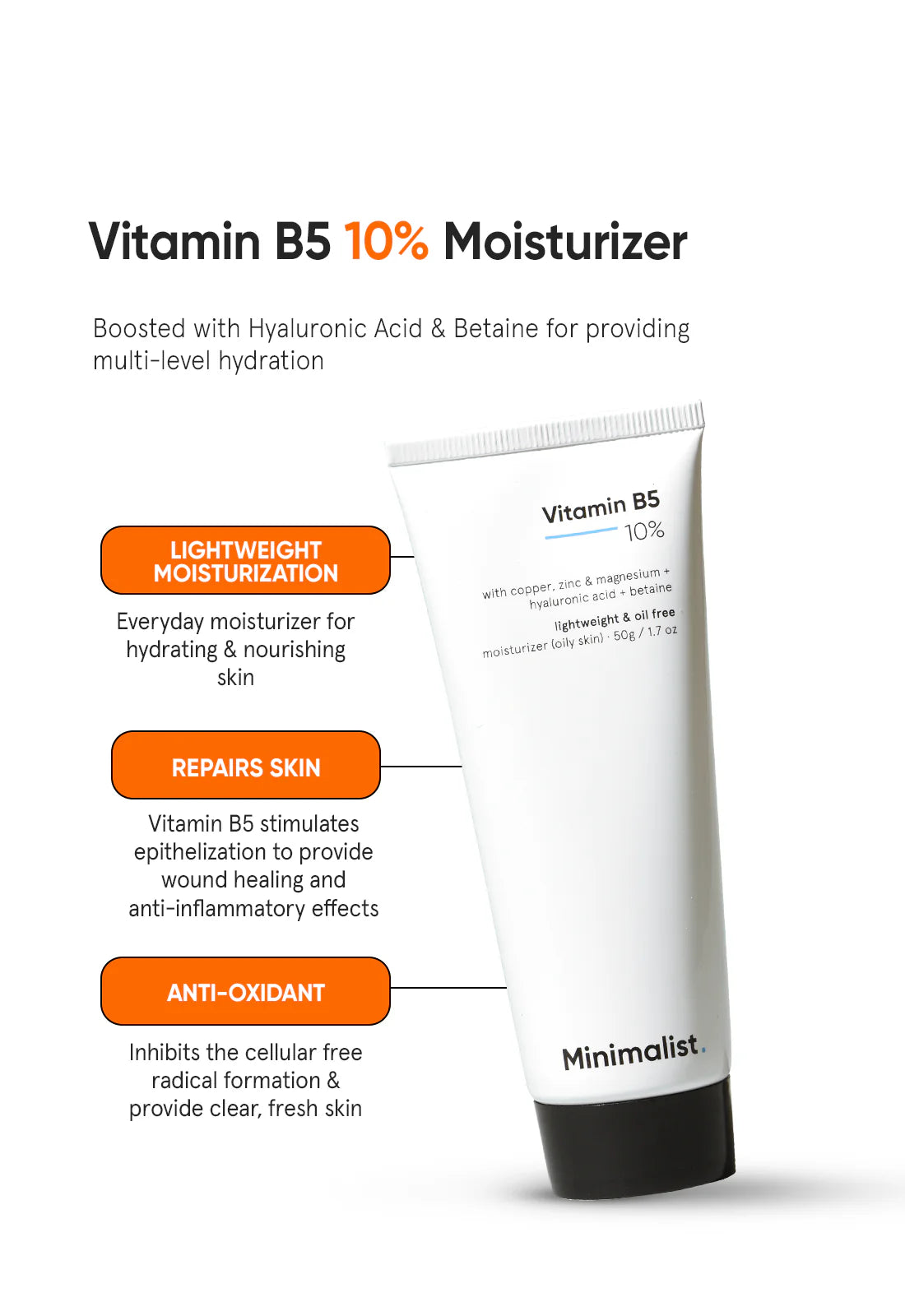 Minimalist 10% Vitamin B5 Lightweight Oil-Free Moisturizer